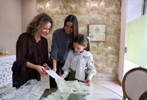 Carmen y Marta visitaron Santos Textil