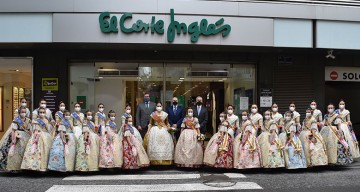 Las Falleras Mayores de Valencia visitaron El Corte Inglés