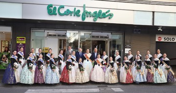 Las Falleras Mayores de Valencia visitan El Corte Inglés